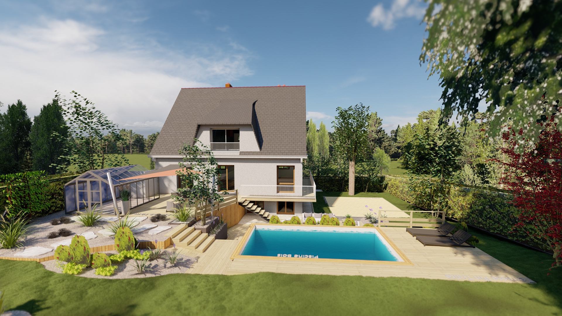 Am nagement Ext rieur 3D Concept Plan